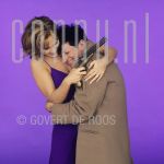 18-01-1999 Herman Brood and Tanja Jess at studio in Amsterdam.

[keywords]Posed, Half Length, Gun[/keywords]